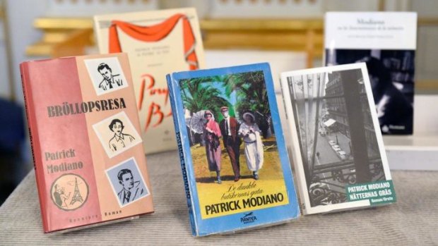 Books by French author Patrick Modiano, who won "for the art of memory with which he has evoked the most ungraspable human destinies and uncovered the life-world of the occupation".