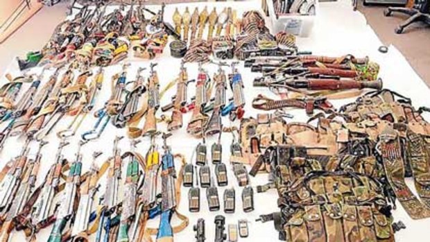 Weapons captured during the Shah Wali Kot offensive.