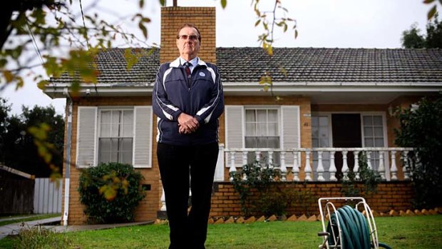 Nigel Cowan, 71, stands in front of his old house in Dale Street, Bulleen. Decades ago, he sold up over a government pledge to bring public transport to the north-eastern suburbs.