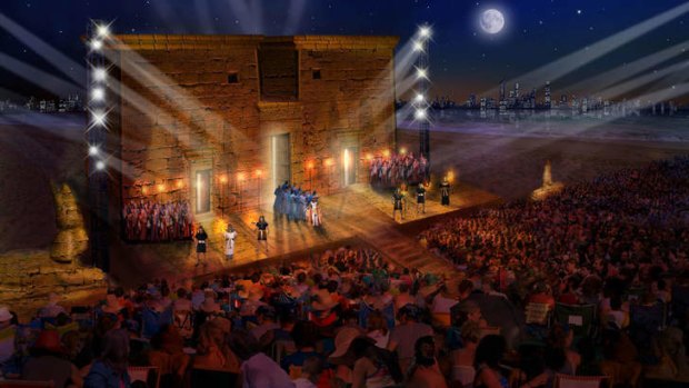 An artist's impression of the Gold Coast stage for The Magic Flute.