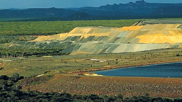 An aerial view of the Ranger uranium mine.