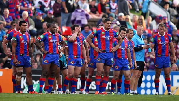 Dejected: The Newcastle Knights.