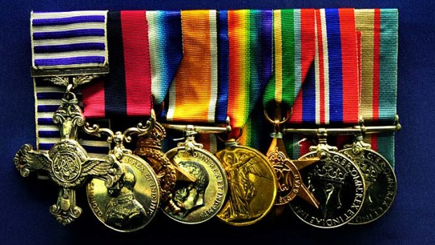Paul McGinness' war medals.