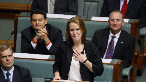 Kelly O'Dwyer makes her maiden speech to Parliament in 2010. 