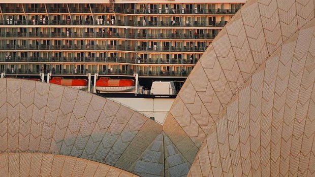 Going for a song: The tiles of the A2 sail of the Sydney Opera House - 125,000 of them - are looking for new owners.
