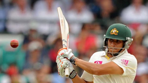 Usman Khawaja played an assured innings on his Test debut.