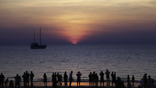 Sunset at Mindil Beach in quirky Darwin.