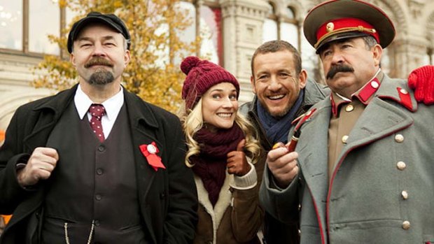 Dispiriting: Isabelle (Diane Kruger), second from left, and Jean-Yves (Dany Boon).