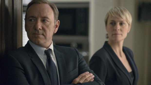 A marriage in outstanding lead categories? Kevin Spacey and Robin Wright are both likely winners for <i>House of Cards</i>.