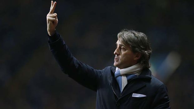 Title chase over: Manchester City manager Roberto Mancini.