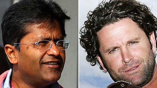 "Personal distress" ... Chris Cairns, right, is suing Lalit Modi.