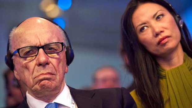 Split: Rupert Murdoch and Wendi Deng.