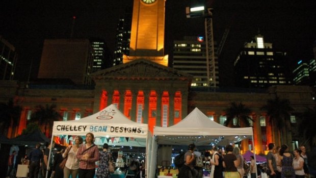 Under the grand lit up façade of the Brisbane City Hall, the last indie twilight Friday night market for the year gets festive, with over 80 artisans peddling their wares and a jazz band serenading... 