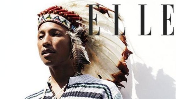 Pharrell Williams in the controversial Elle UK magazine cover.