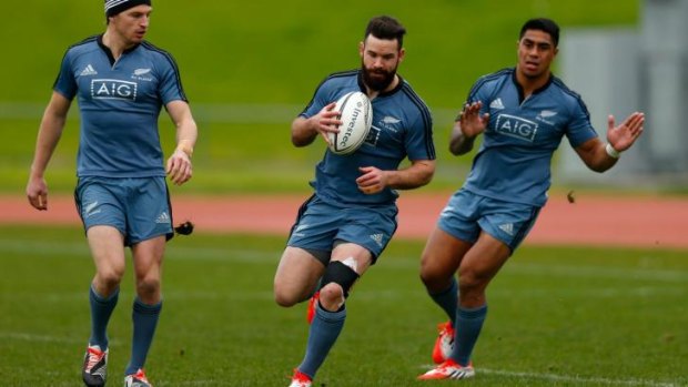 Off the bench: Ryan Crotty (centre) may start for the All Blacks on Saturday.