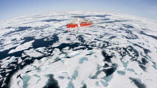Meltdown...an icebreaker in Canada's now-open Northwest Passage.