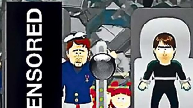 No joke: Comedy Central obscured the offensive depiction of Muhammad from an episode of <i>South Park</i>.