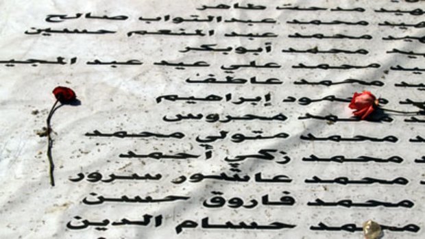 A list of Egyptians killed.
