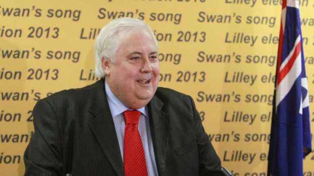 Lobbying support ... Clive Palmer.