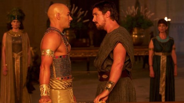 Slow start: Joel Edgerton and Christian Bale in Exodus: Gods and Kings.