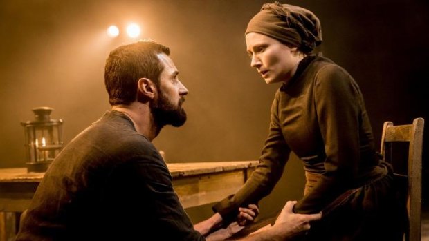 Richard Armitage (John Proctor) and Anna Madeley (Elizabeth Proctor) in the Old Vic production of Arthur Miller's play <em>The Crucible</em>, which is screening in selected cinemas.