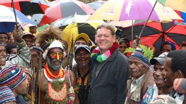 Pioneer carbon trader ... Kirk Roberts at the signing of a forestry agreement at Mount Hagen.