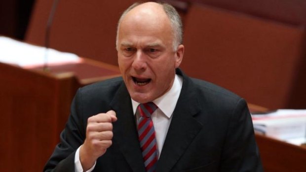 "We are committed to putting it up": Senator Eric Abetz on the carbon tax repeal bill.