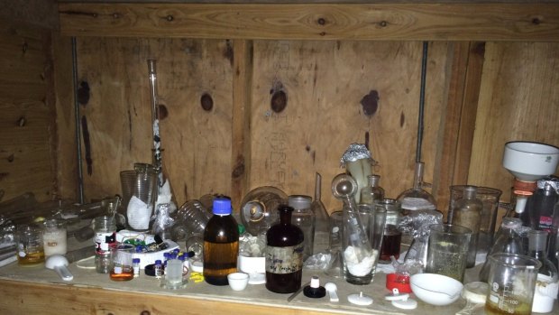 File image: a typical drug lab.