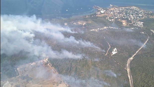 Bushfires at North Stradbroke Island.