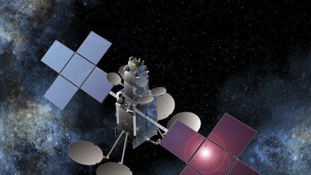 An artist's impression of an NBN Co satellite. The first of two will launch from French Guiana later this year.