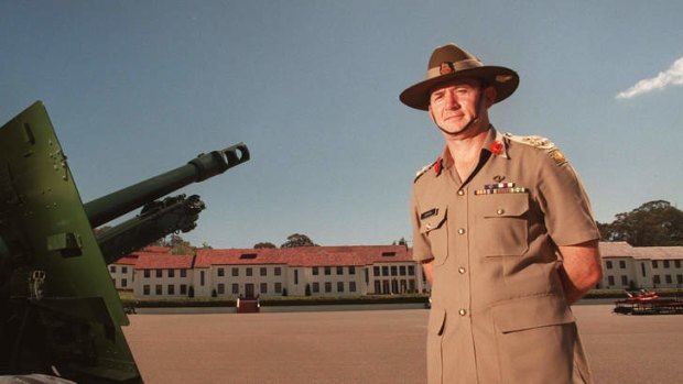 Good old boy ... Peter Cosgrove at Royal Military College, Duntroon, in 1997, when he was a brigadier and the college's commandant.