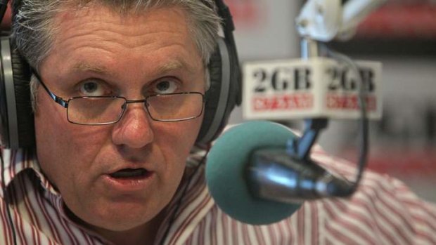 "I had no role to play in the editing process and left it in the expert hands of the producers of Australian Story": 2GB Radio announcer and talkback host Ray. pictured live on air.