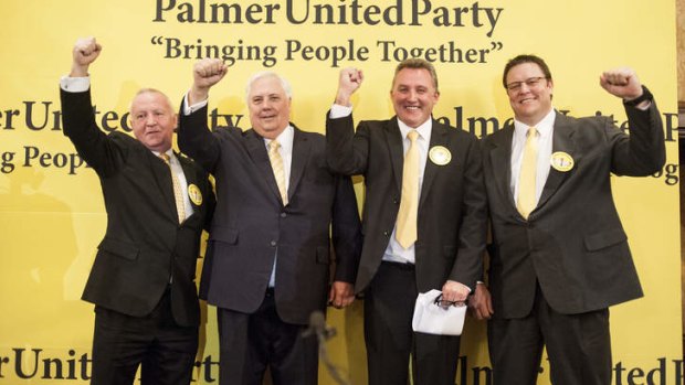 The Palmer United Party line-up.