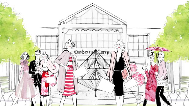 Impression: Kerrie Hess' illustration of the Canberra Centre.