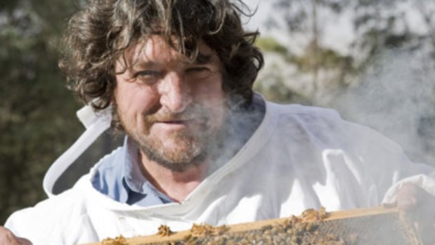 The buzz... Denis Anderson with honey bees in a clip from "Honeybee Blues" by award-winning director Stefan Moore.