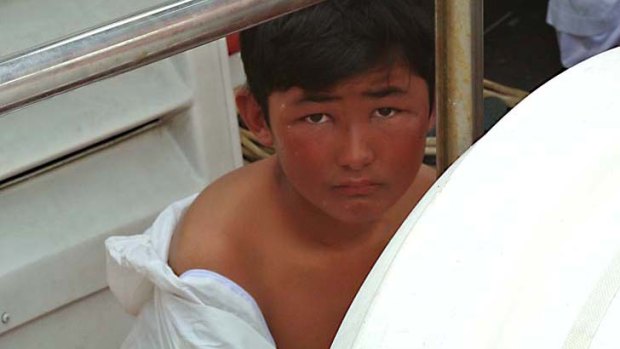 Ten-year-old Omed lost his father, uncle and cousin on the asylum-seeker boat.