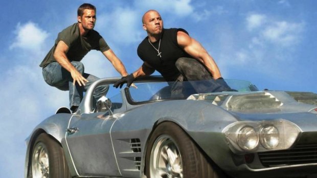 Paul Walker and Vin Diesel in the big-budget <i>Fast and Furious 7</i>.