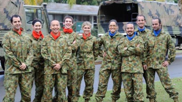 Reds vs the Blues ...  MasterChef contestants cooked for the army last night.