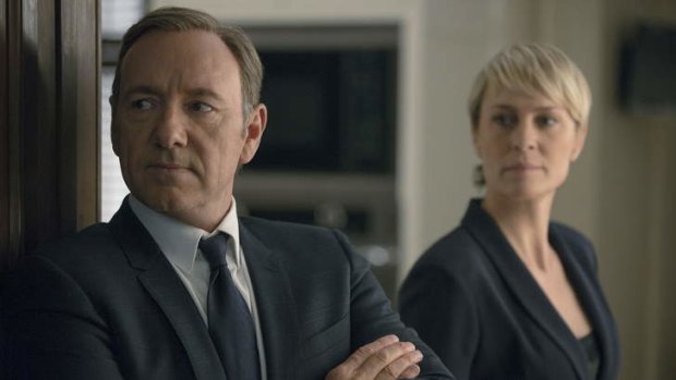 Kevin Spacey and Robin Wright in Netflix's <i>House of Cards</i>.