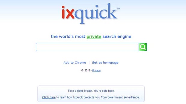 The ixquick search engine.