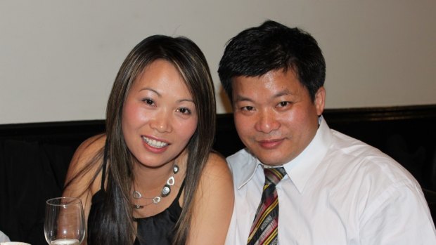 Asthma storm victim Sam Lau with wife Elsa. 