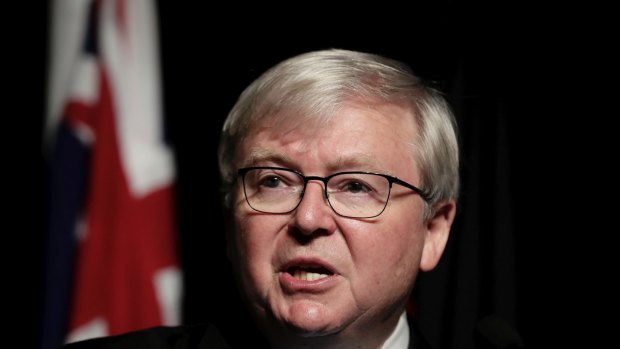 Former Prime Minister Kevin Rudd. Photo: Alex Ellinghausen