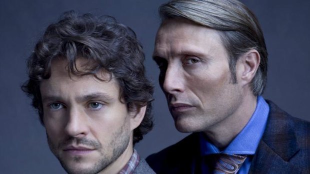 Hugh Dancy as Will Graham and Mads Mikkelsen as Hannibal Lecter. 