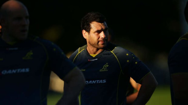 George Smith warms up during an Australian Wallabies training session at St Joseph's, Hunter's Hill on July 2.
