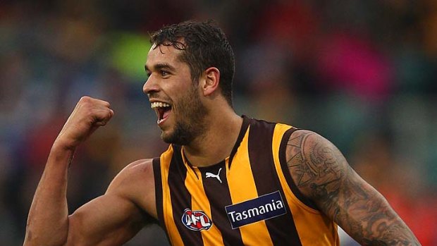 Lance Franklin booted 13 goals for the Hawks against North Melbourne.
