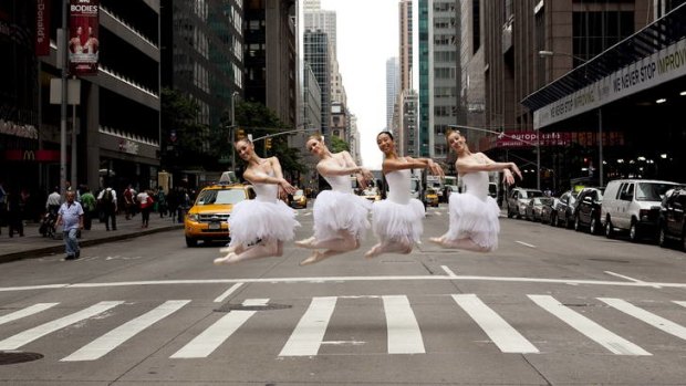 Cygnets crossing: Australian Ballet dancers fly in New York.