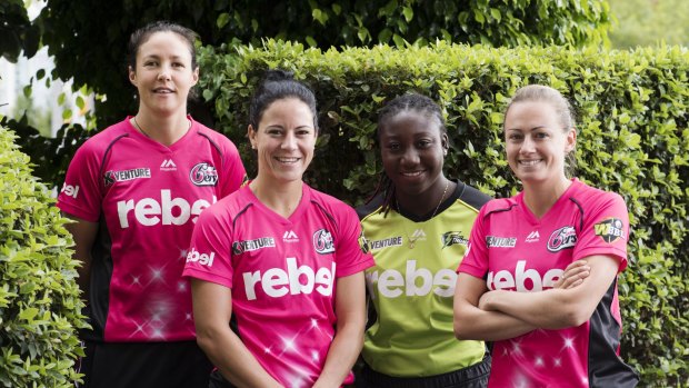 Women's Big Bash League players Sara McGlashan, Marizanne Kapp, Stafanie Taylor and Laura Marsh are looking forward to the competition.