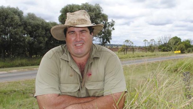 Frustrated ...  farmer Neville Stiller is fighting the  Queensland Gas Company.