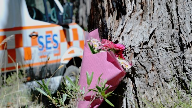 Flowers were left near the shallow grave where Karen Ristevski's body was found on Monday.