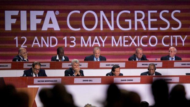FIFA officials at the 66th FIFA Congress, held in Mexico City on Friday.